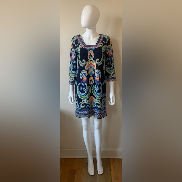 Laundry By Shelli Segal Bohemian Dress Sz 4 - Picture 1 of 7